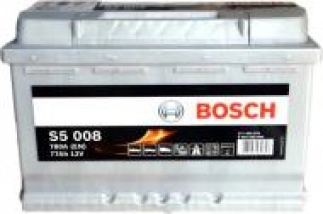 Акумулятор автомобільний Bosch S5 77Ah 780A 12V «+» праворуч (0092S50080)